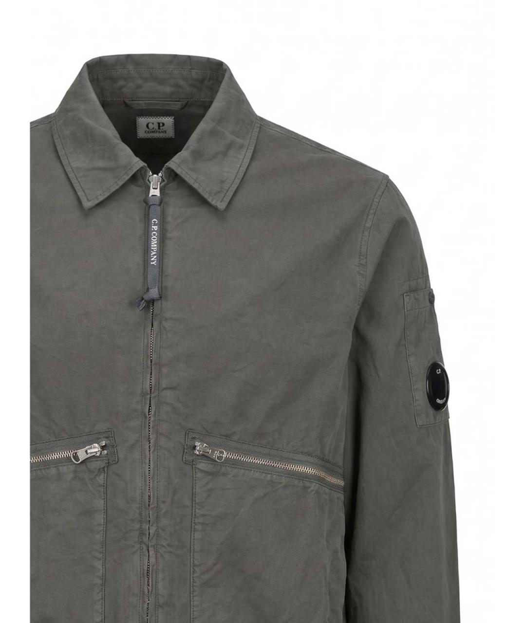 CP COMPANY Серая хлопковая куртка, фото 3
