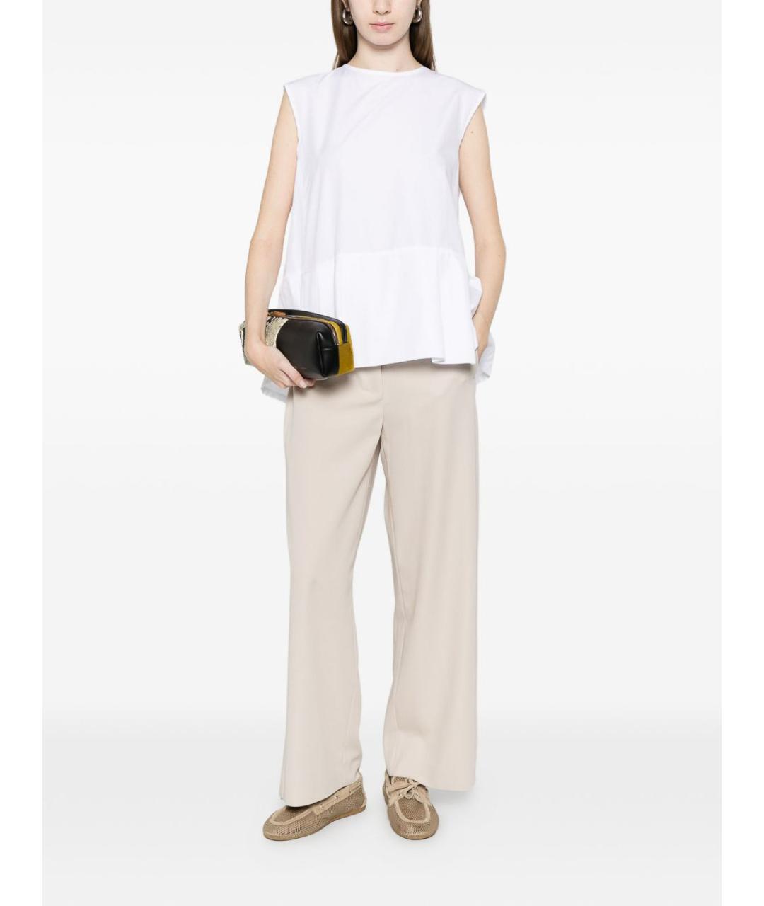 'S MAX MARA Бежевые прямые брюки, фото 2
