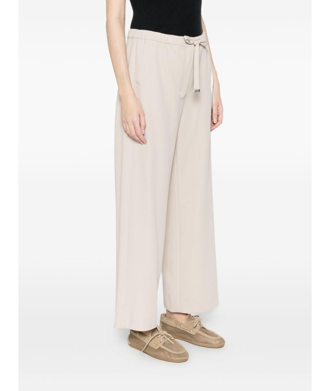 'S MAX MARA Бежевые прямые брюки, фото 4