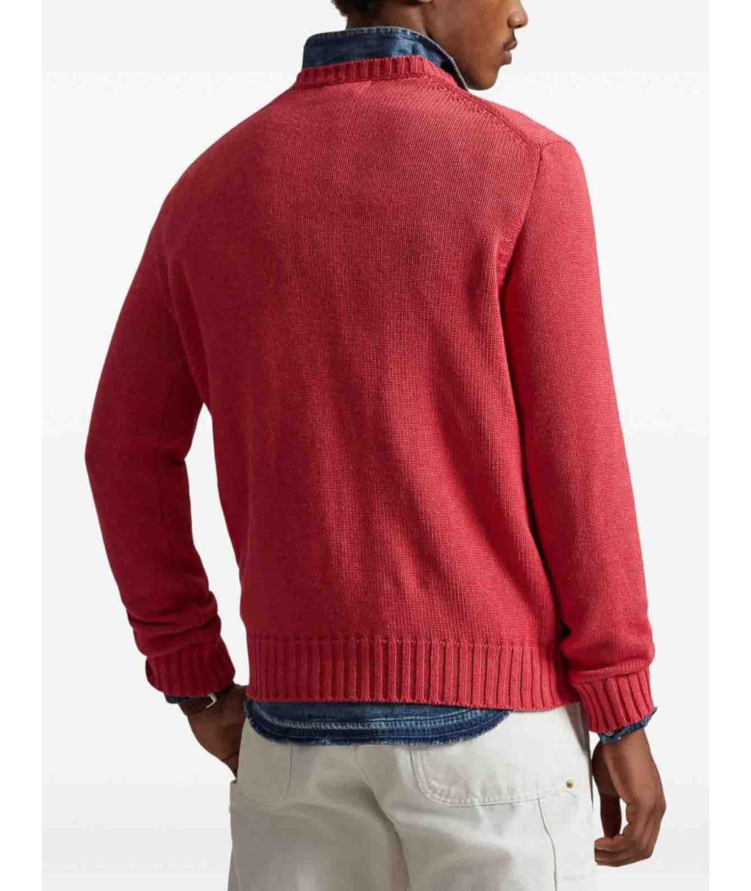 POLO RALPH LAUREN Красный хлопковый джемпер / свитер, фото 4
