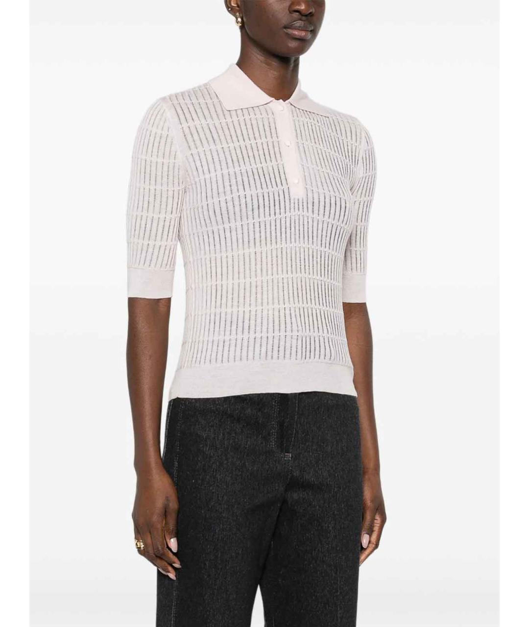 MAX MARA Розовая шерстяная футболка, фото 4