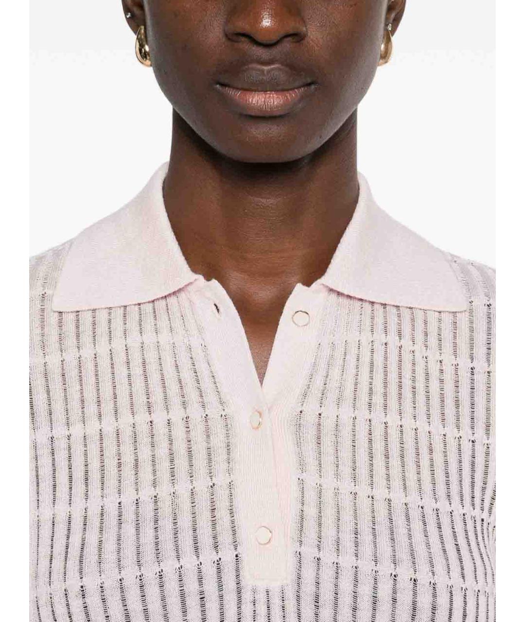MAX MARA Розовая шерстяная футболка, фото 5