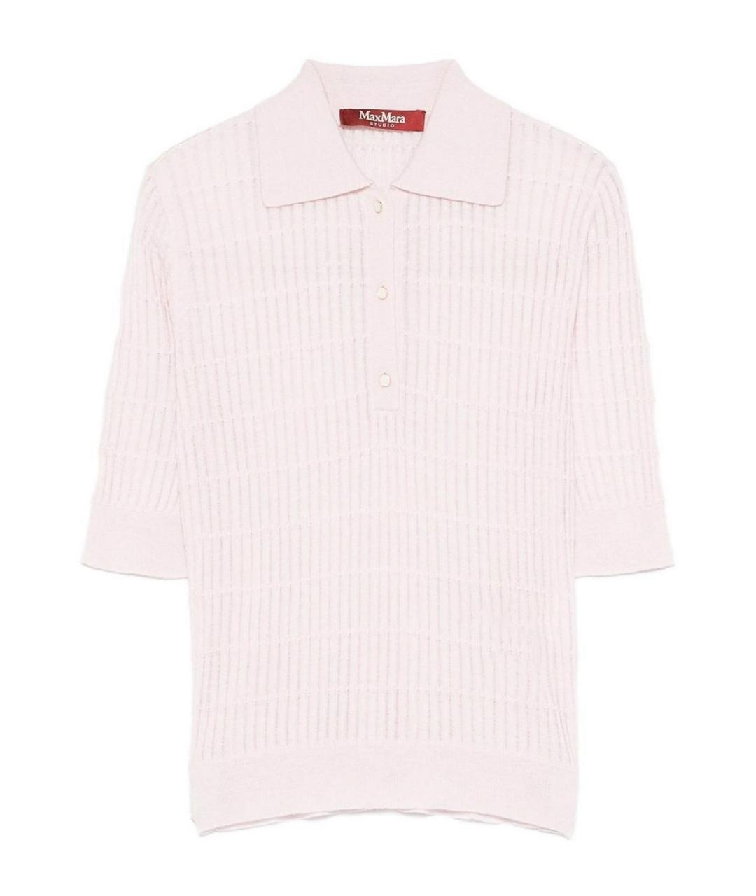 MAX MARA Розовая шерстяная футболка, фото 1