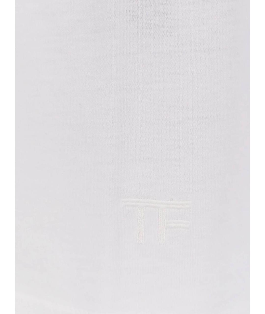 TOM FORD Белая хлопковая футболка, фото 3