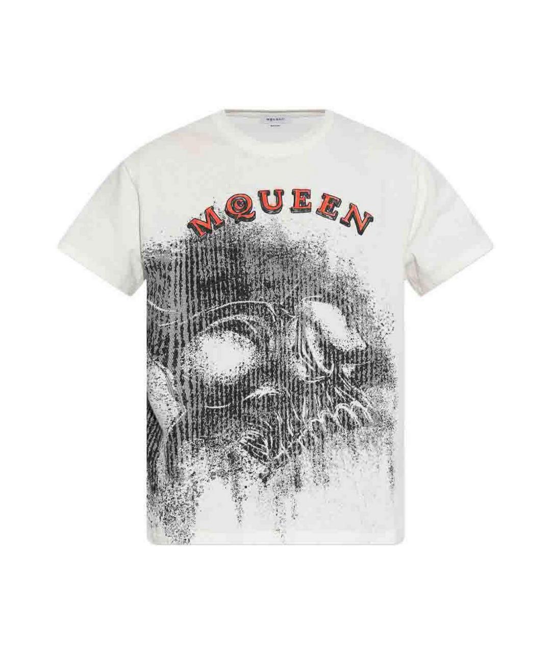 ALEXANDER MCQUEEN Белая хлопковая футболка, фото 1