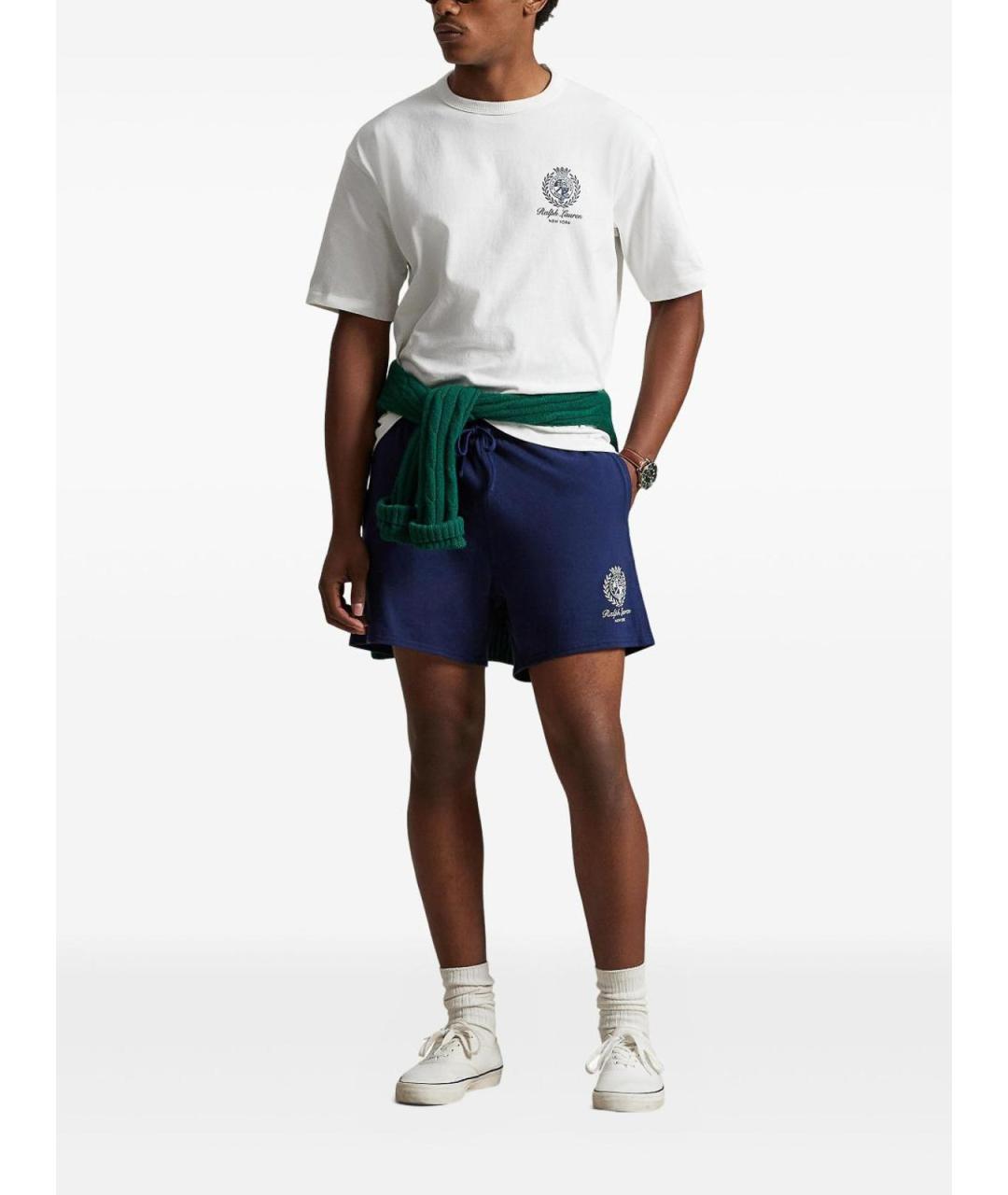 POLO RALPH LAUREN Синие хлопковые шорты, фото 2