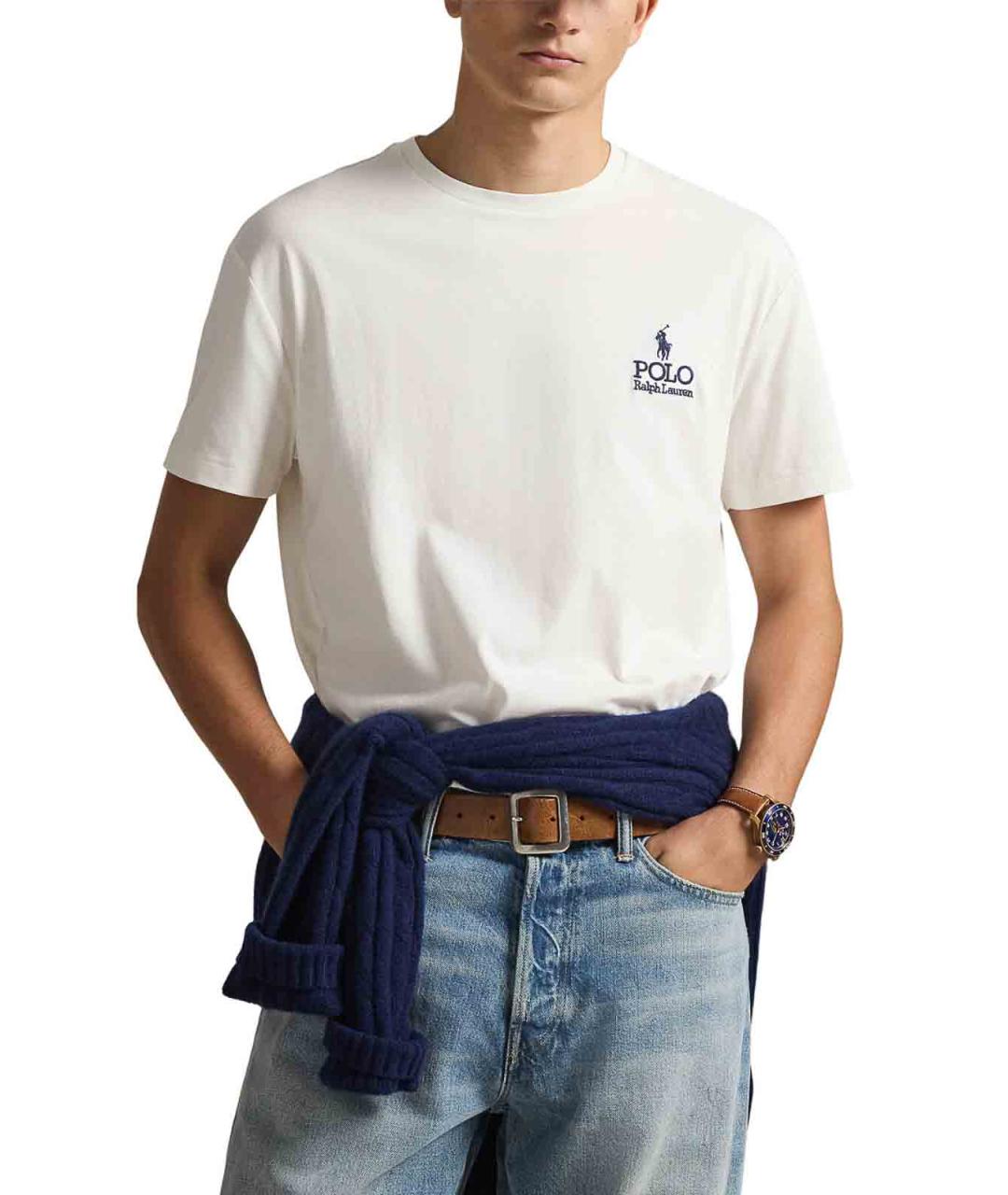 POLO RALPH LAUREN Белая хлопковая футболка, фото 3