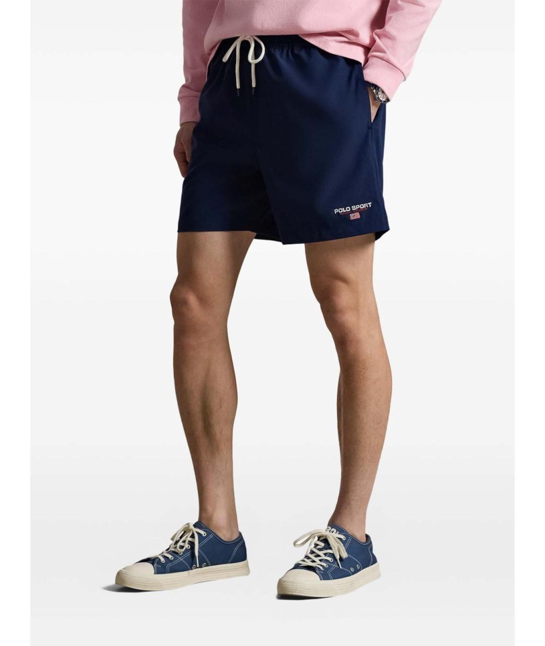 POLO RALPH LAUREN Синие полиэстеровые шорты, фото 3