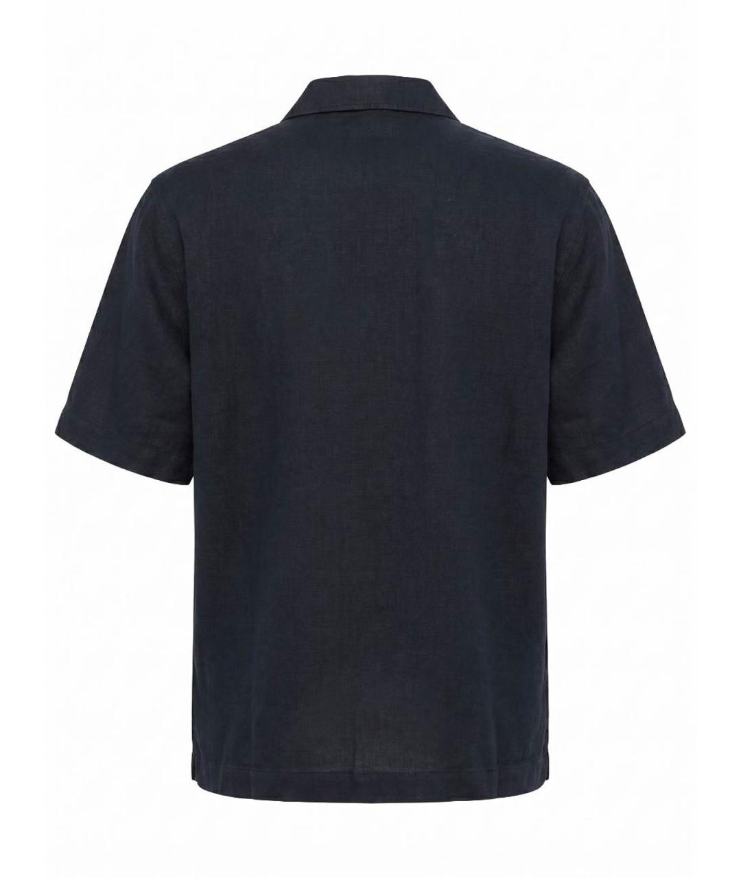CP COMPANY Темно-синяя льняная кэжуал рубашка, фото 2