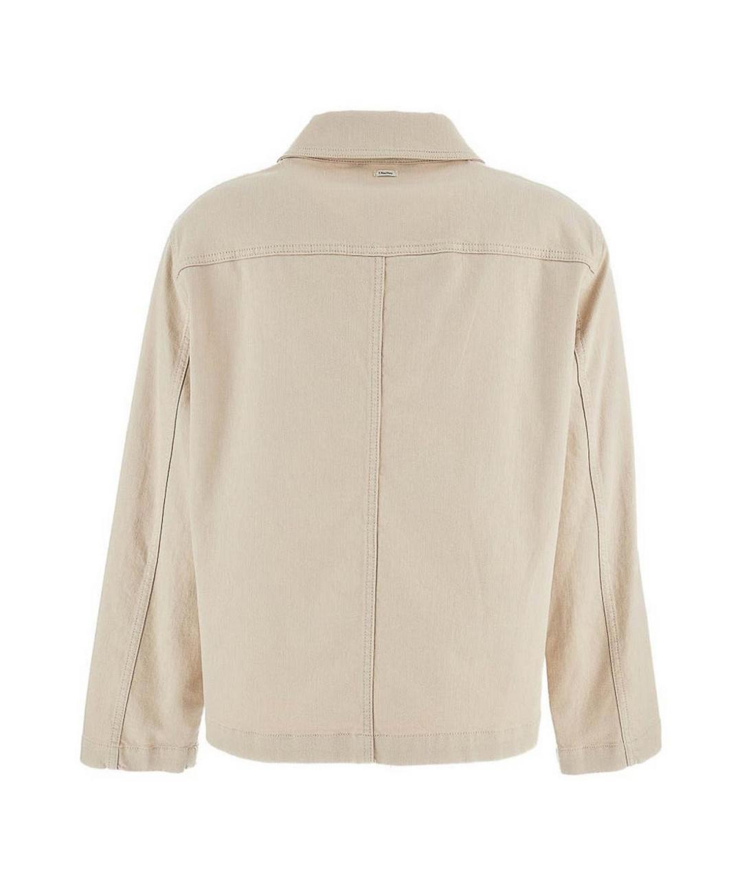 'S MAX MARA Бежевая хлопковая куртка, фото 2
