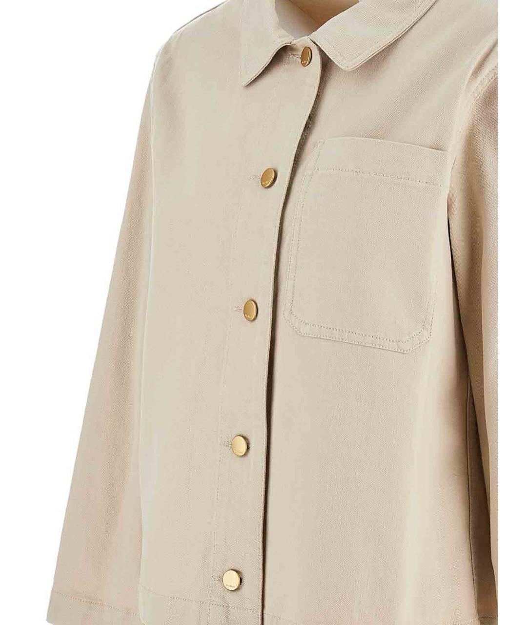 'S MAX MARA Бежевая хлопковая куртка, фото 3