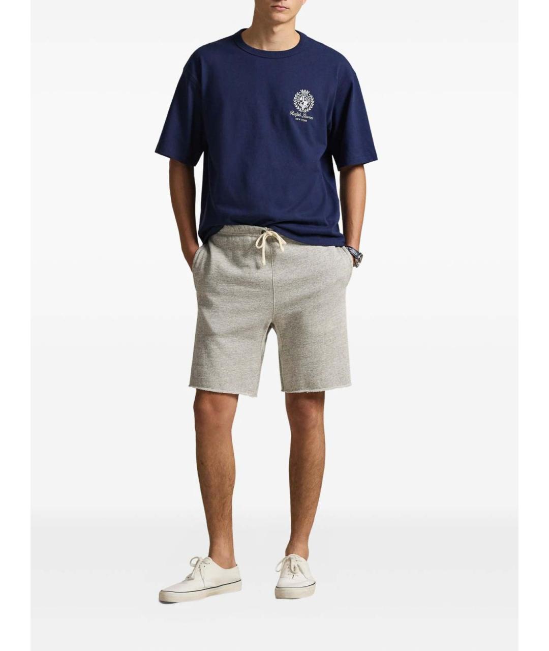 POLO RALPH LAUREN Синяя хлопковая футболка, фото 2