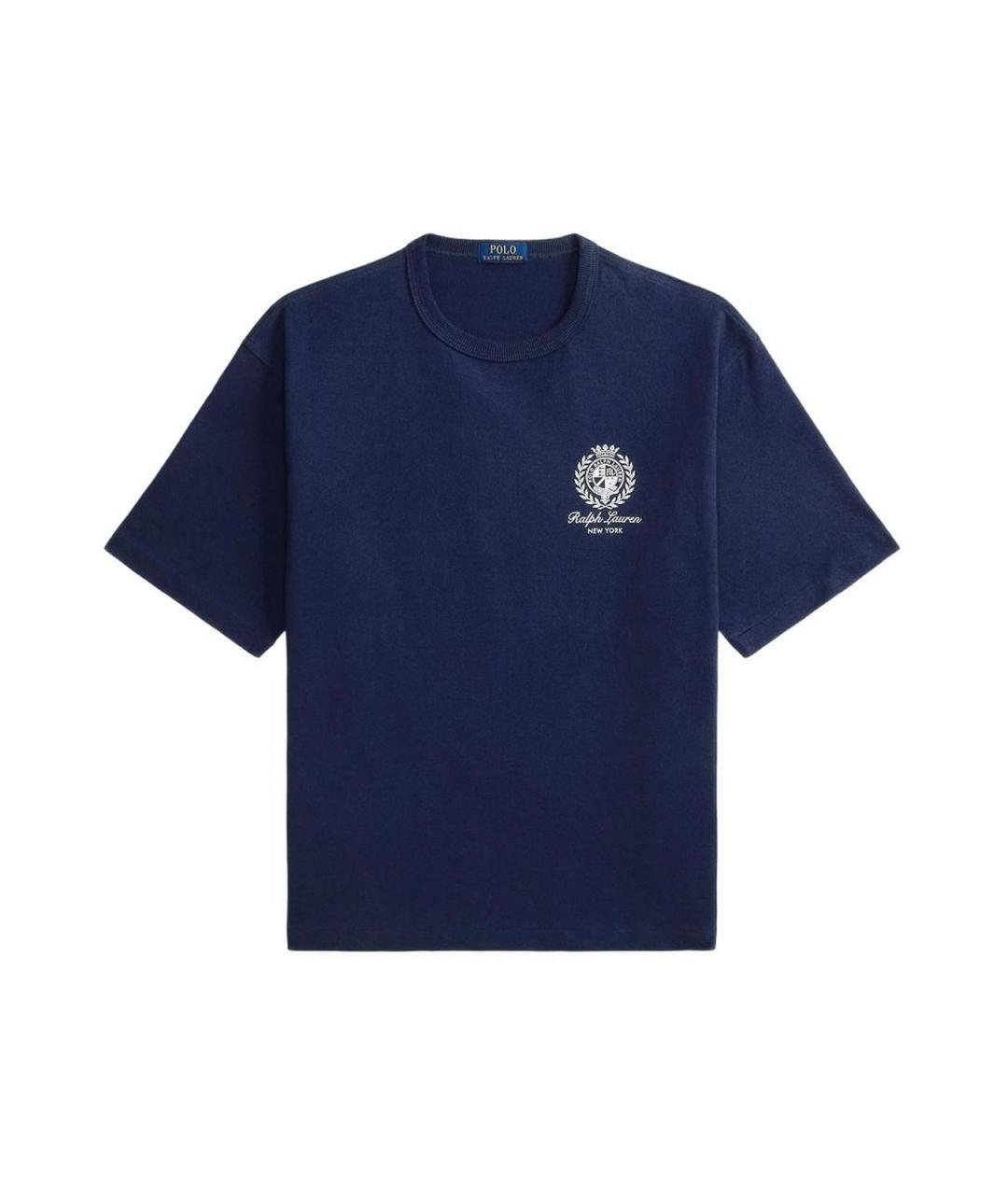 POLO RALPH LAUREN Синяя хлопковая футболка, фото 1