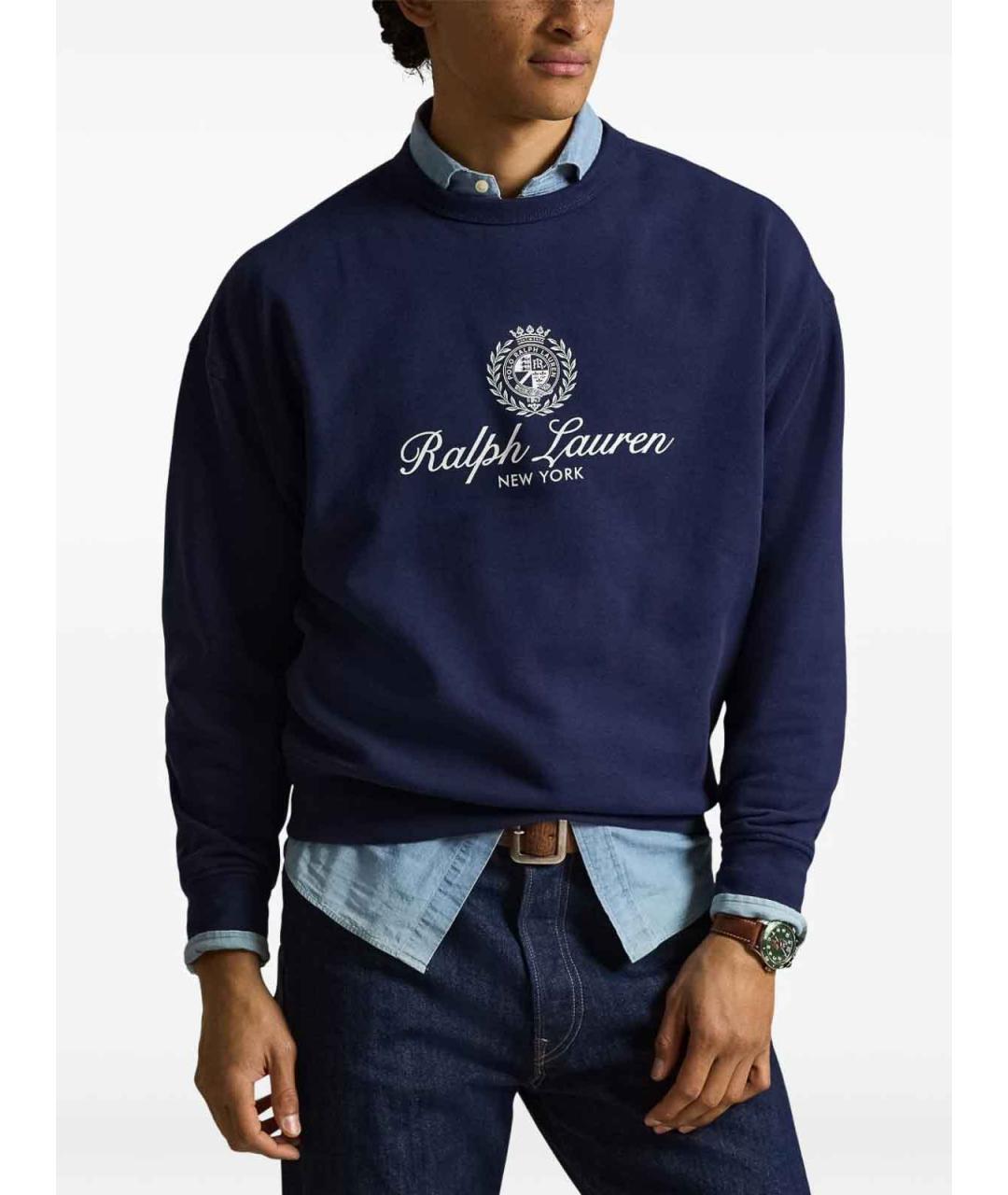 POLO RALPH LAUREN Синий полиэстеровый джемпер / свитер, фото 2