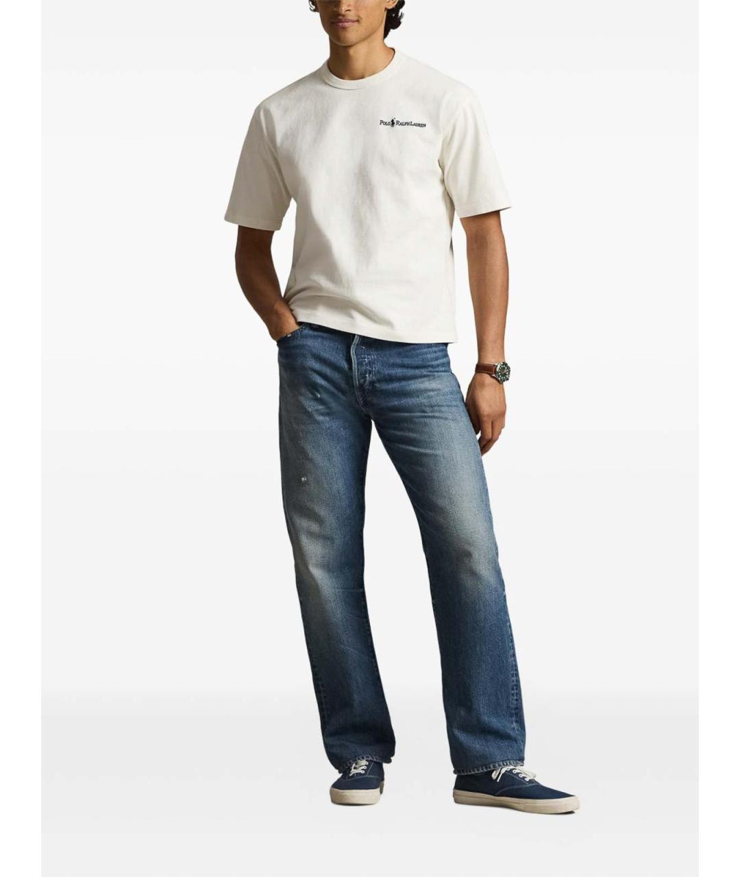 POLO RALPH LAUREN Белая хлопковая футболка, фото 2