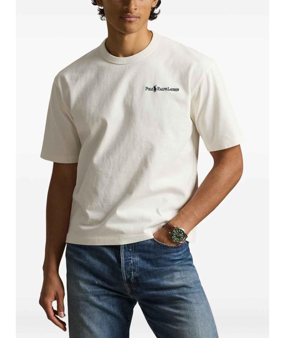 POLO RALPH LAUREN Белая хлопковая футболка, фото 3