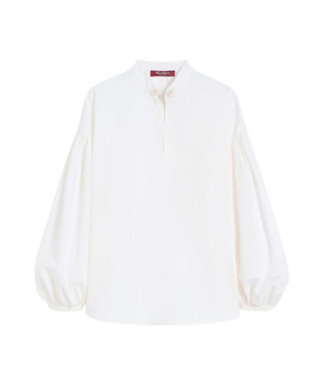 MAX MARA Белая хлопковая блузы, фото 1