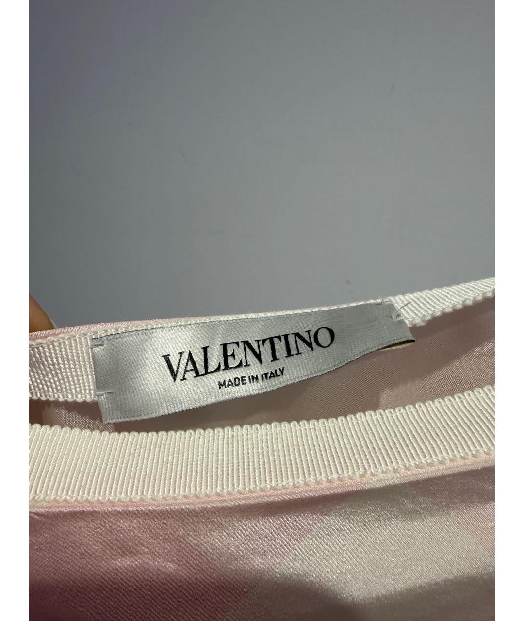 VALENTINO Розовая шелковая юбка миди, фото 3