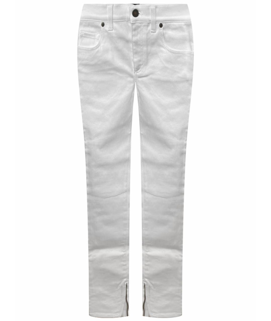 TOM FORD Белые хлопко-эластановые джинсы слим, фото 1