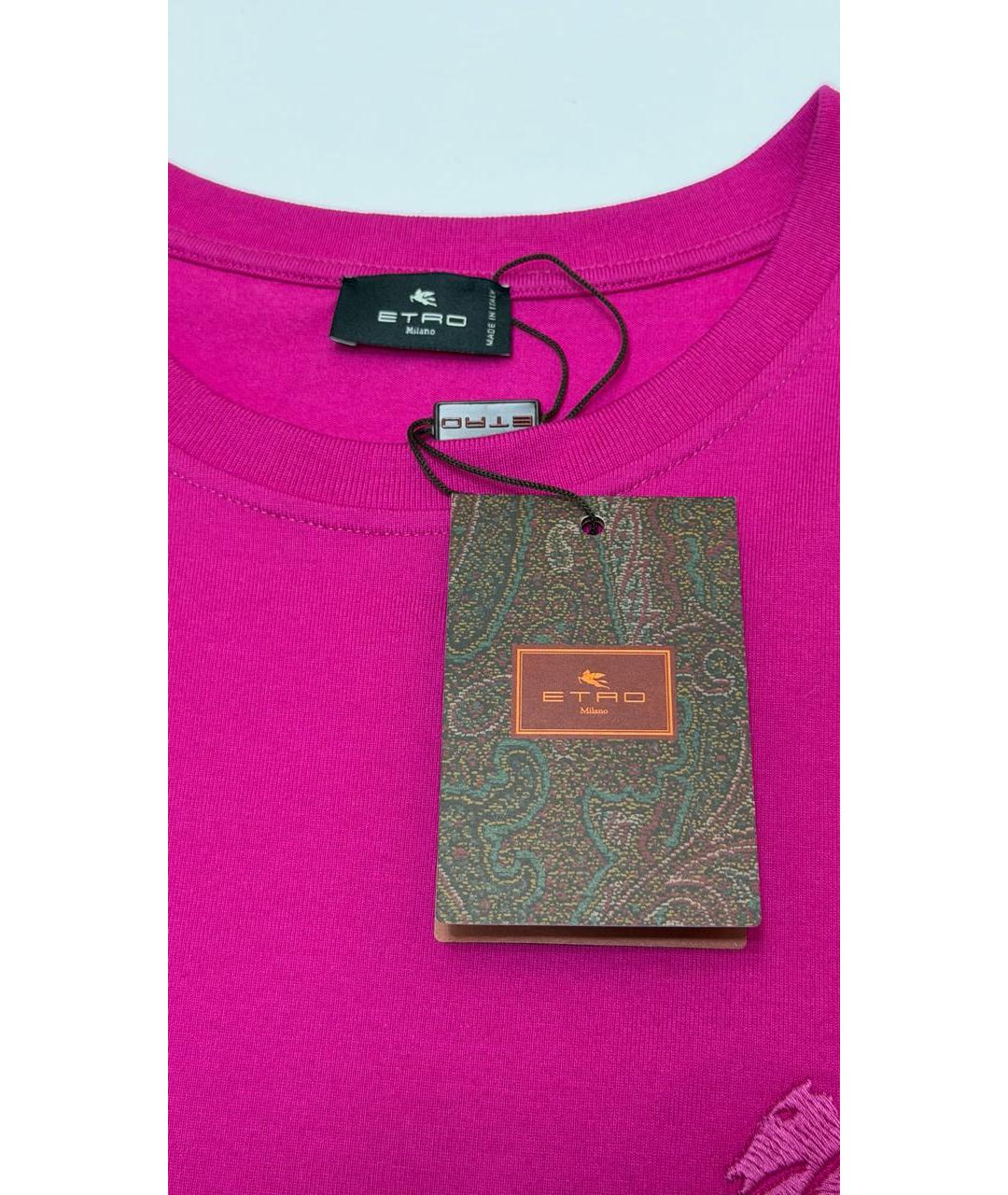 ETRO Фуксия хлопковая футболка, фото 3
