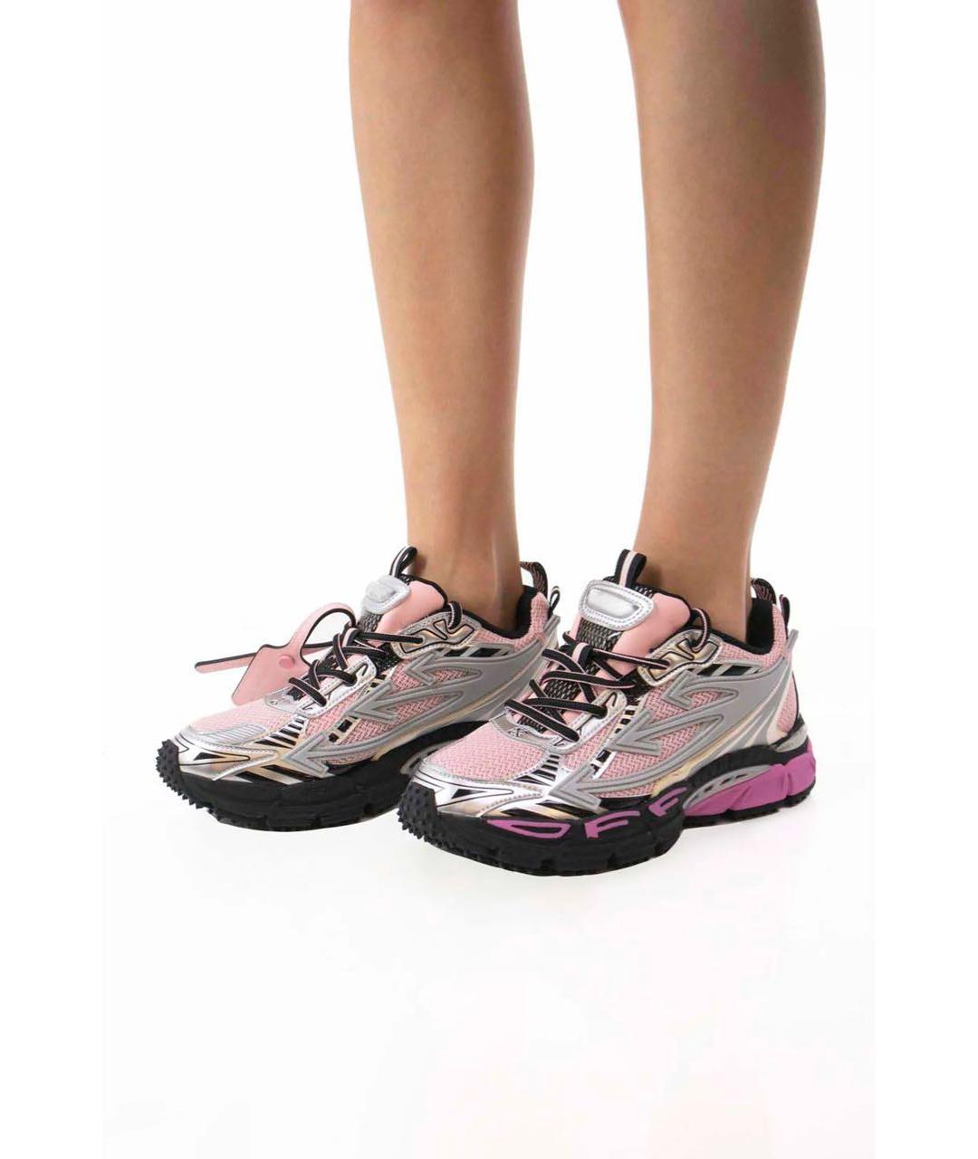 OFF-WHITE Розовые кроссовки из искусственной кожи, фото 5