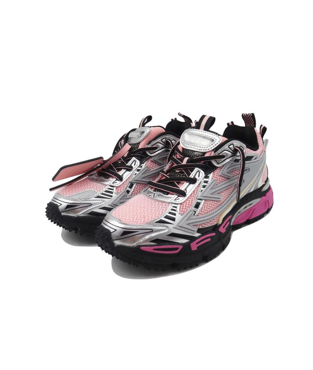 OFF-WHITE Розовые кроссовки из искусственной кожи, фото 2