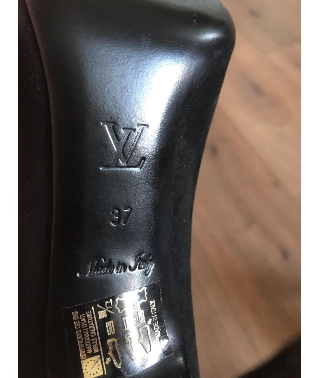 LOUIS VUITTON Черные замшевые туфли, фото 4