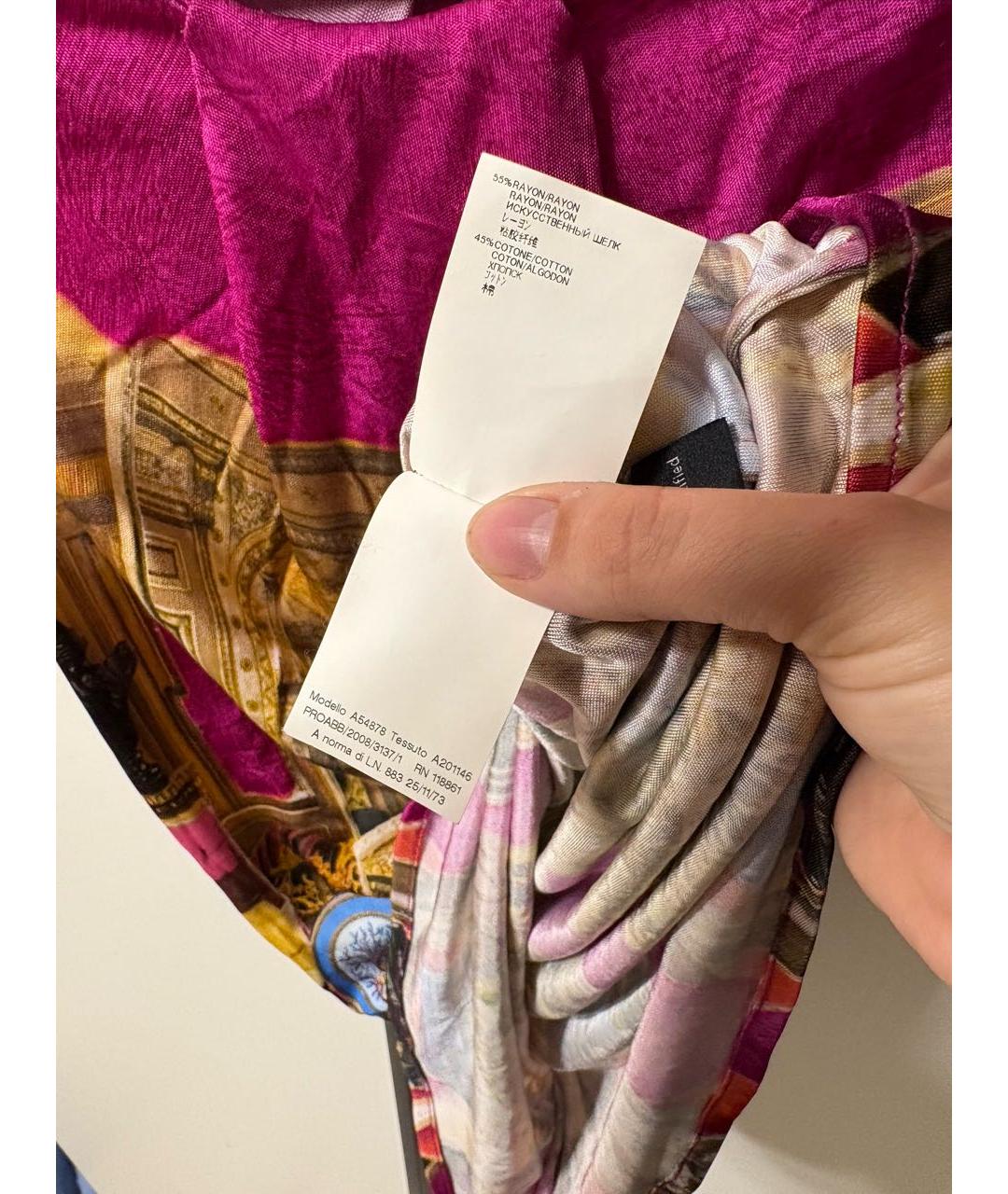 VERSACE Мульти хлопковая майка, фото 6