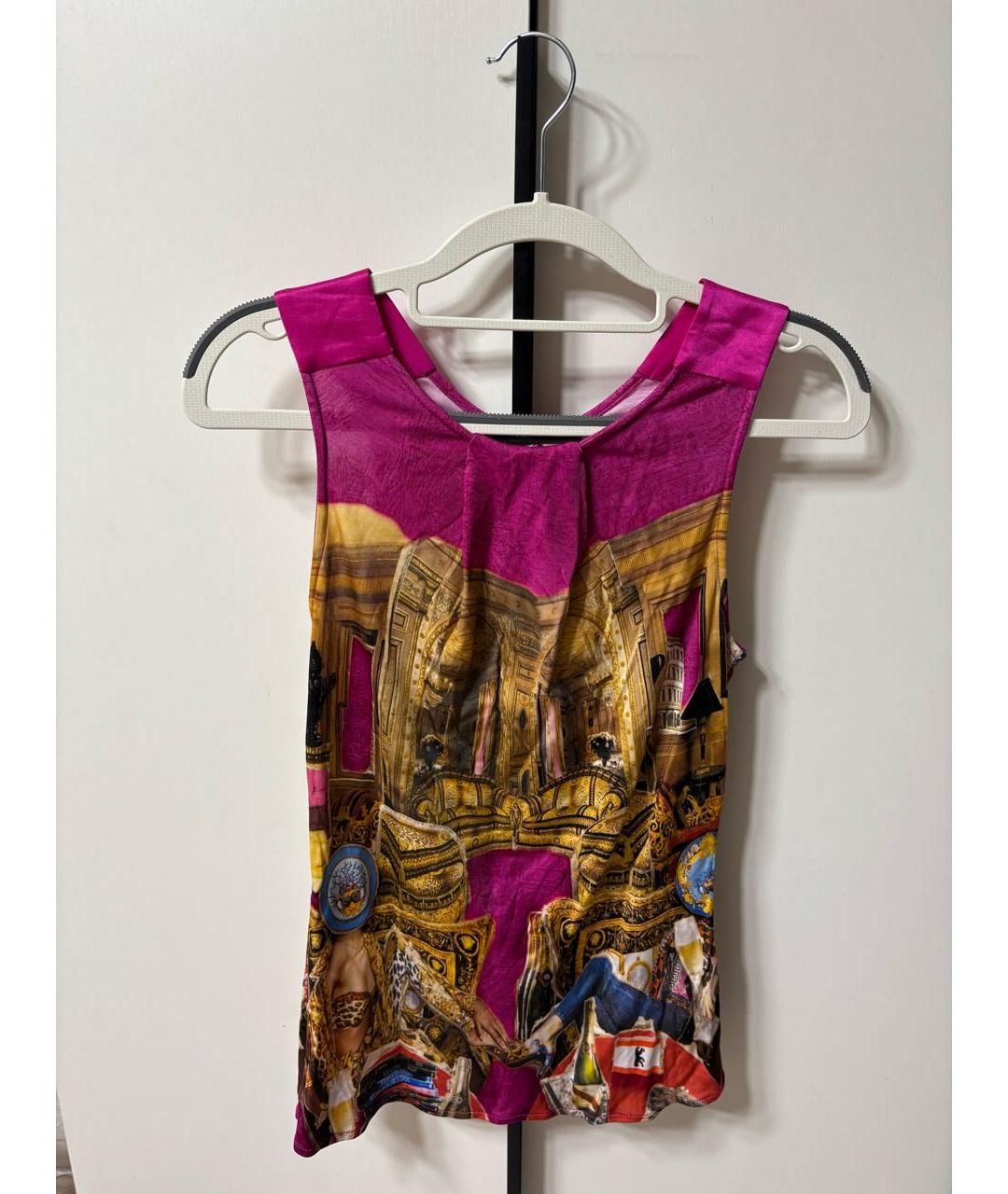 VERSACE Мульти хлопковая майка, фото 8
