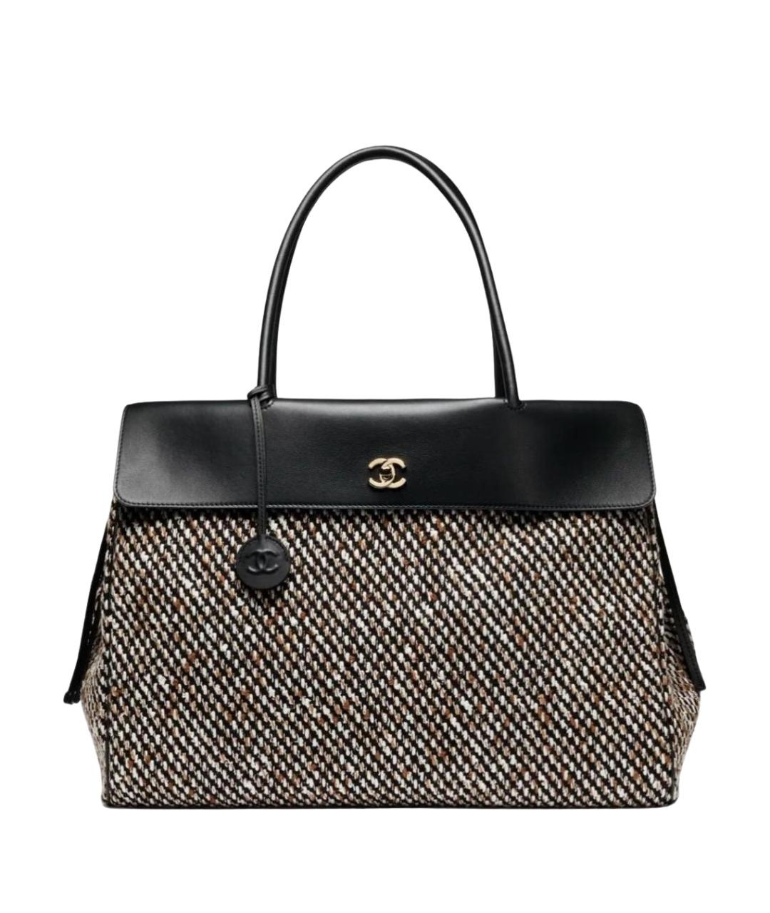 CHANEL Черная кожаная сумка тоут, фото 1