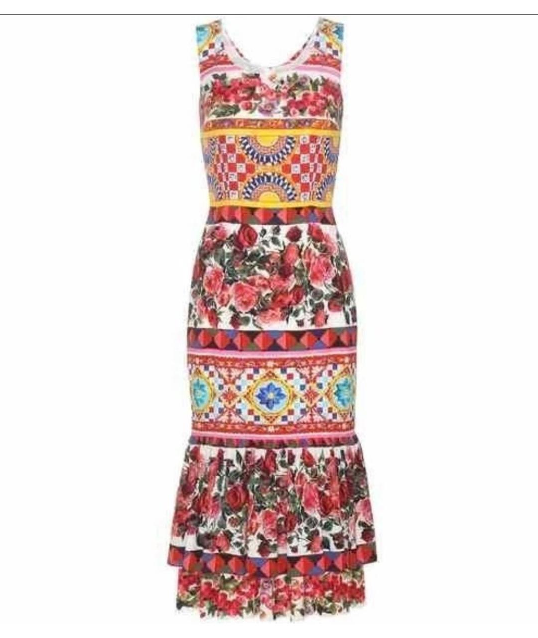 DOLCE&GABBANA Красное шелковое коктейльное платье, фото 9