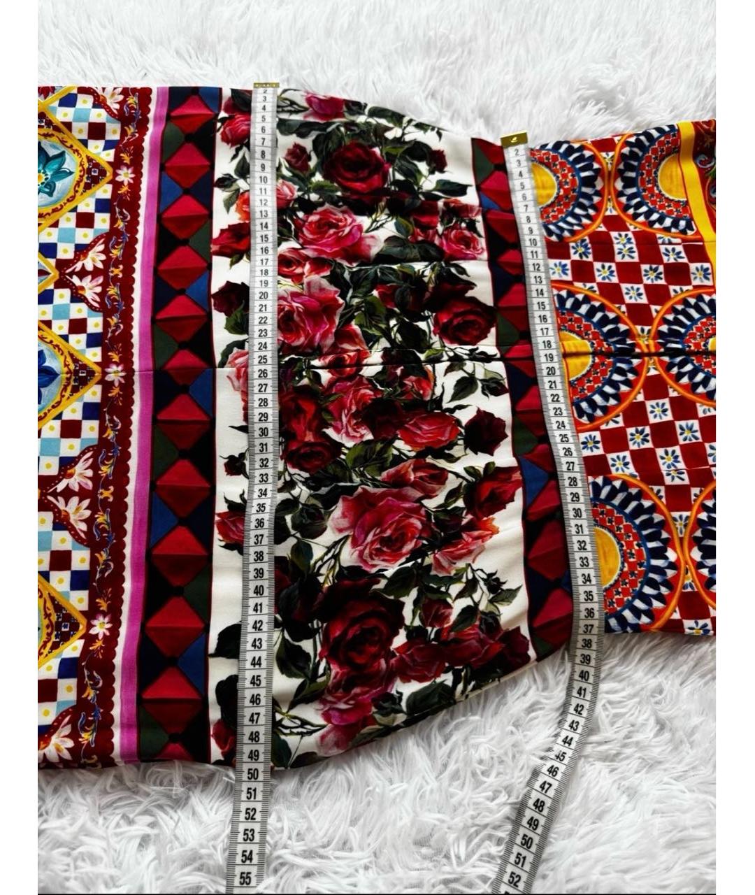 DOLCE&GABBANA Красное шелковое коктейльное платье, фото 5