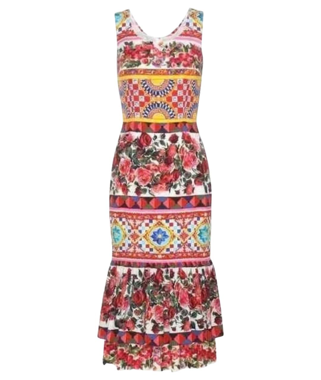 DOLCE&GABBANA Красное шелковое коктейльное платье, фото 1