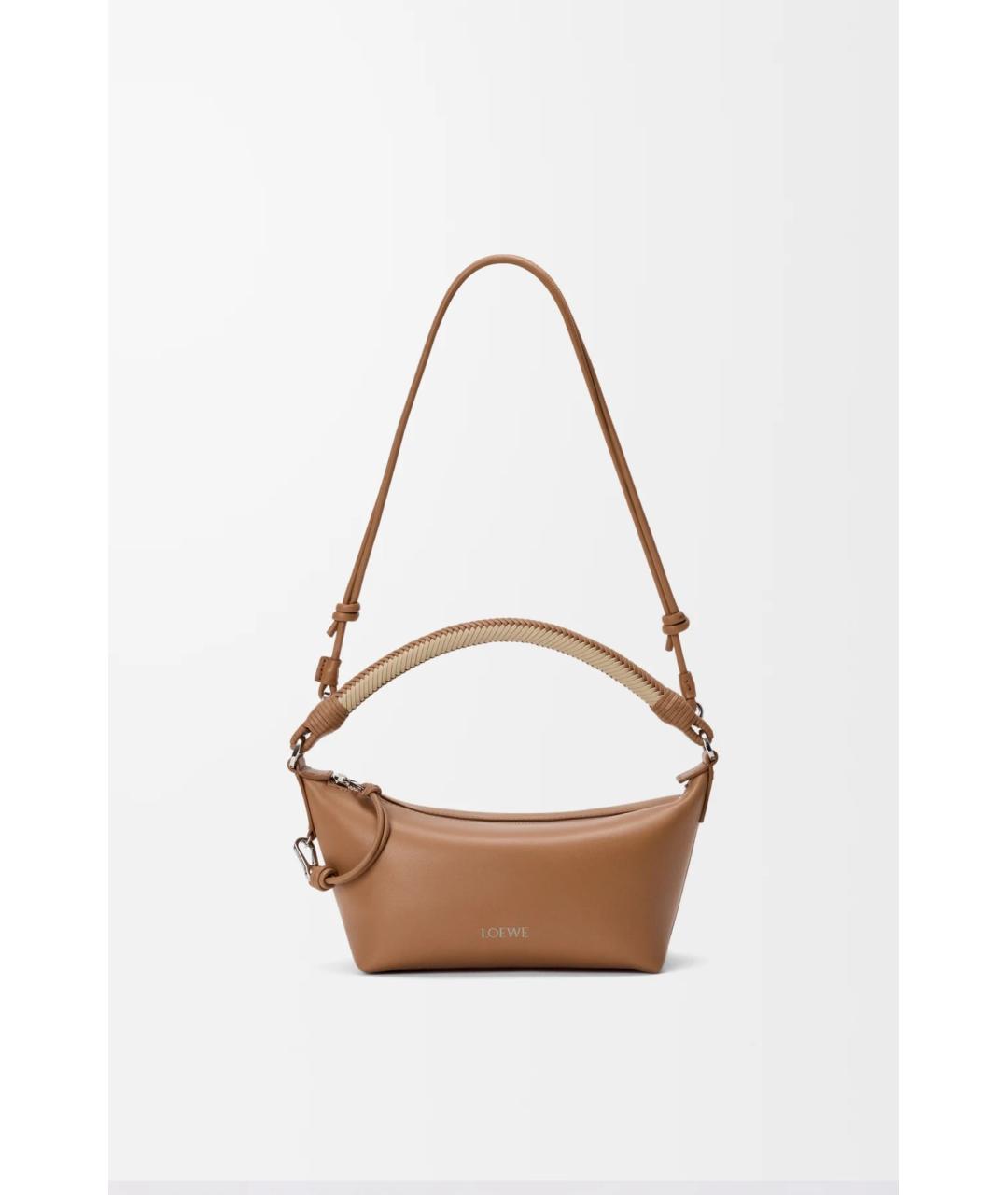 LOEWE Коричневая кожаная сумка через плечо, фото 4