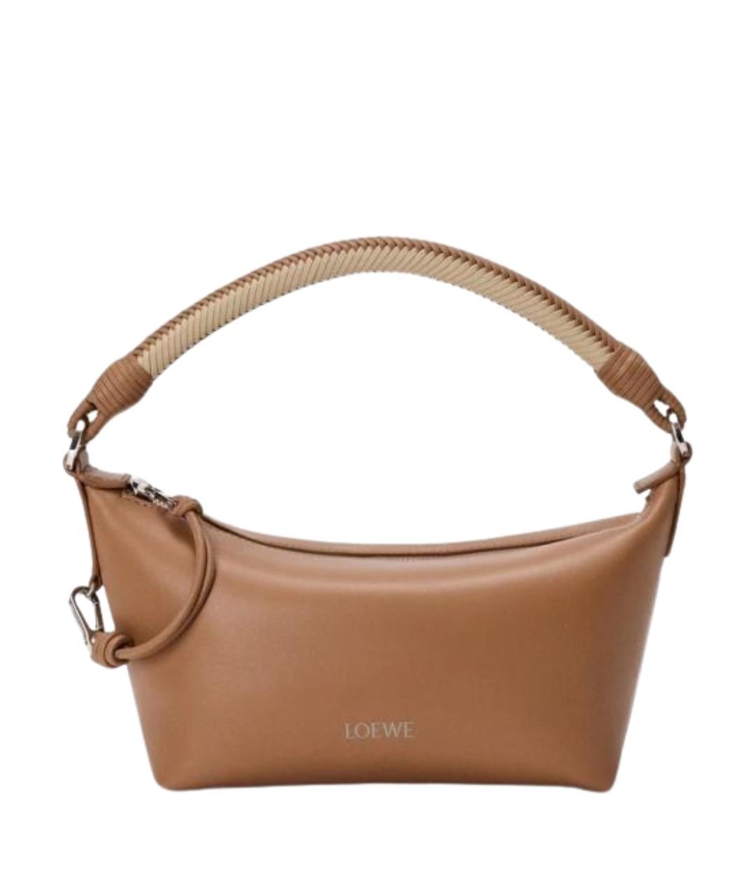 LOEWE Коричневая кожаная сумка через плечо, фото 1