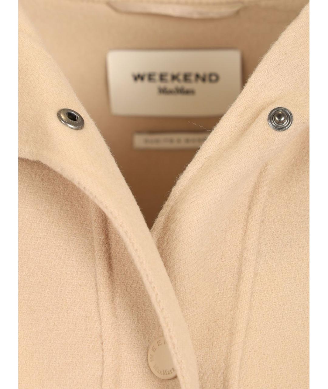WEEKEND MAX MARA Бежевая шерстяная куртка, фото 4