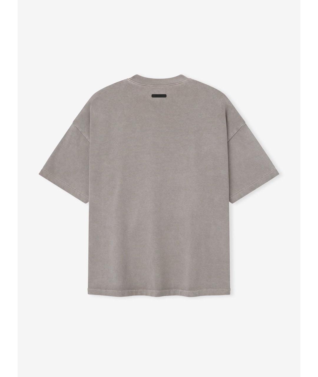 FEAR OF GOD ESSENTIALS Серая хлопковая футболка, фото 2