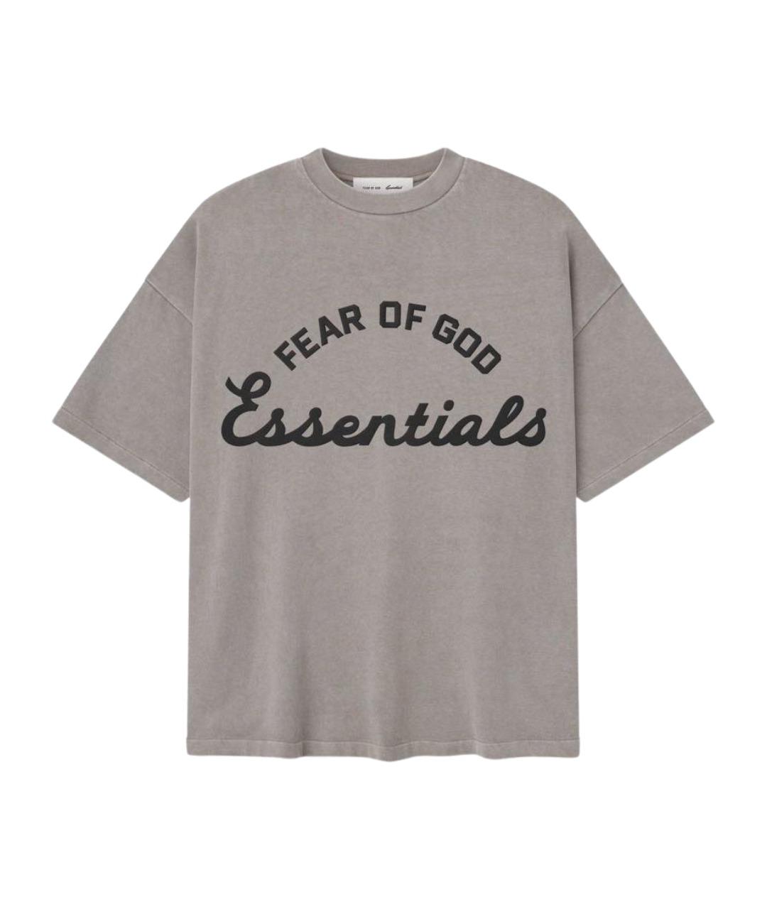 FEAR OF GOD ESSENTIALS Серая хлопковая футболка, фото 1