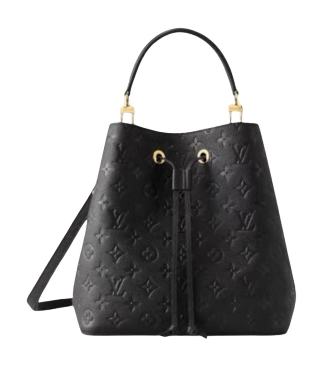 LOUIS VUITTON Черная кожаная сумка через плечо, фото 1