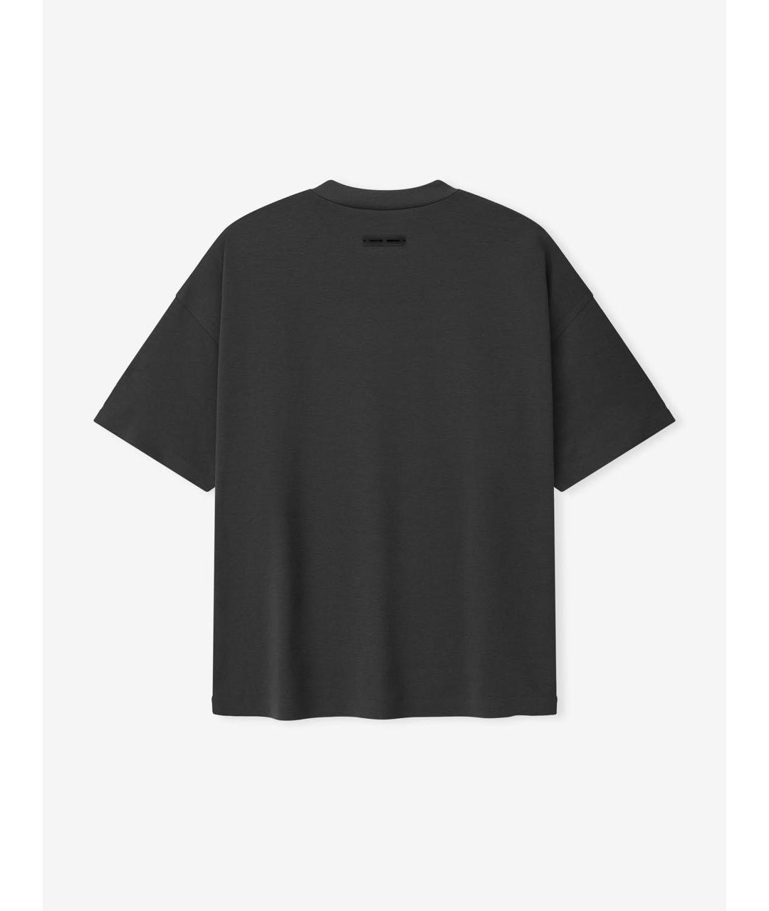 FEAR OF GOD ESSENTIALS Черная хлопковая футболка, фото 2