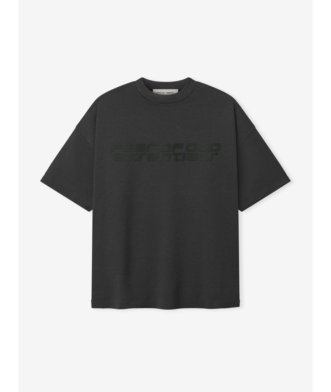 FEAR OF GOD ESSENTIALS Черная хлопковая футболка, фото 4
