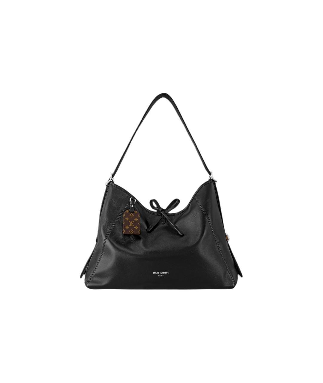 LOUIS VUITTON Черная кожаная сумка тоут, фото 6