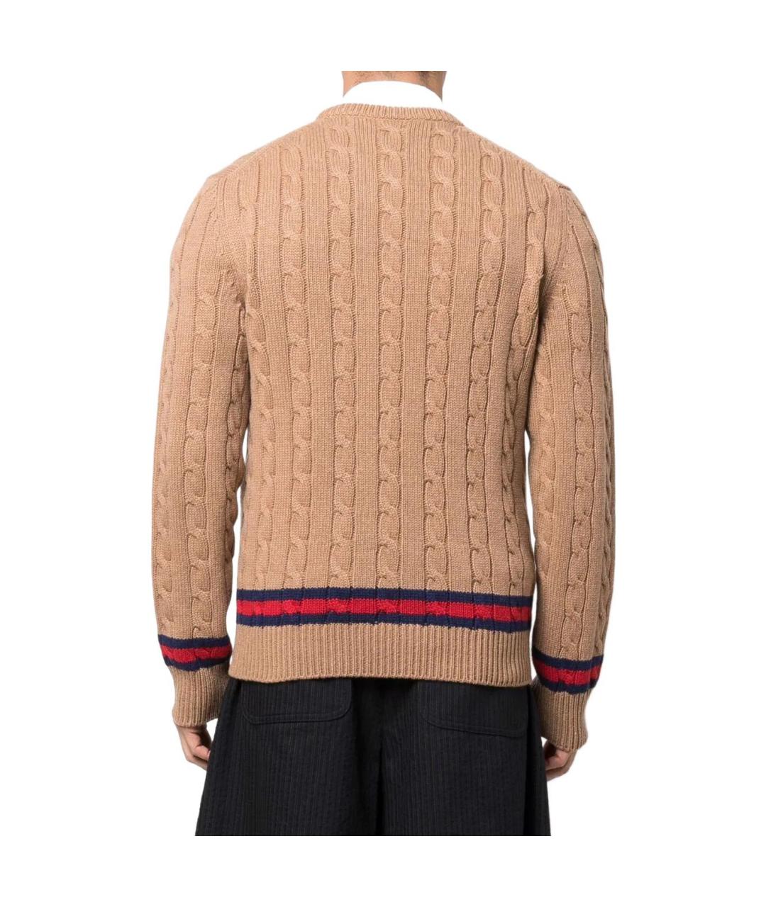 GUCCI Коричневый кашемировый джемпер / свитер, фото 3