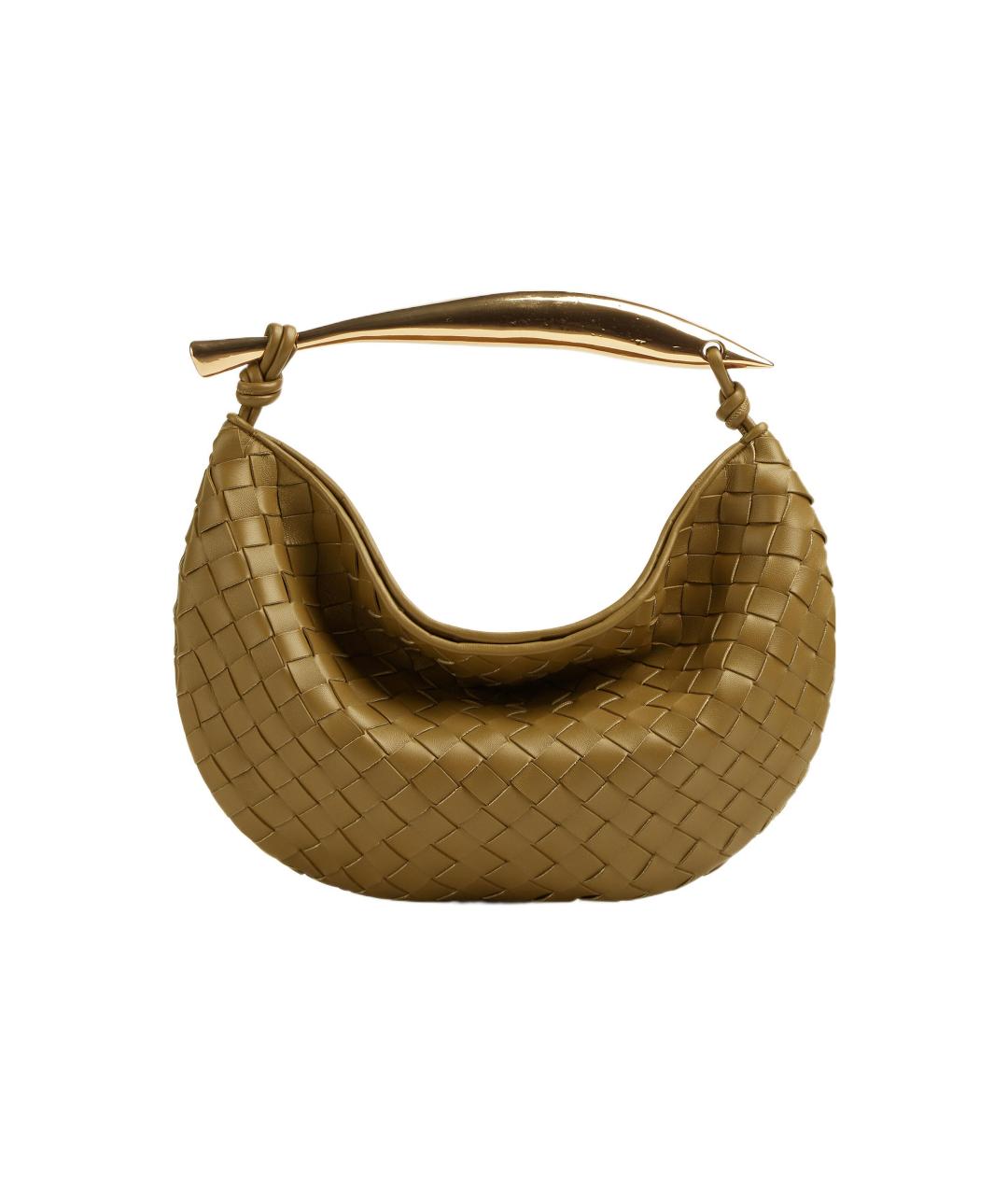 BOTTEGA VENETA Коричневая кожаная сумка с короткими ручками, фото 6
