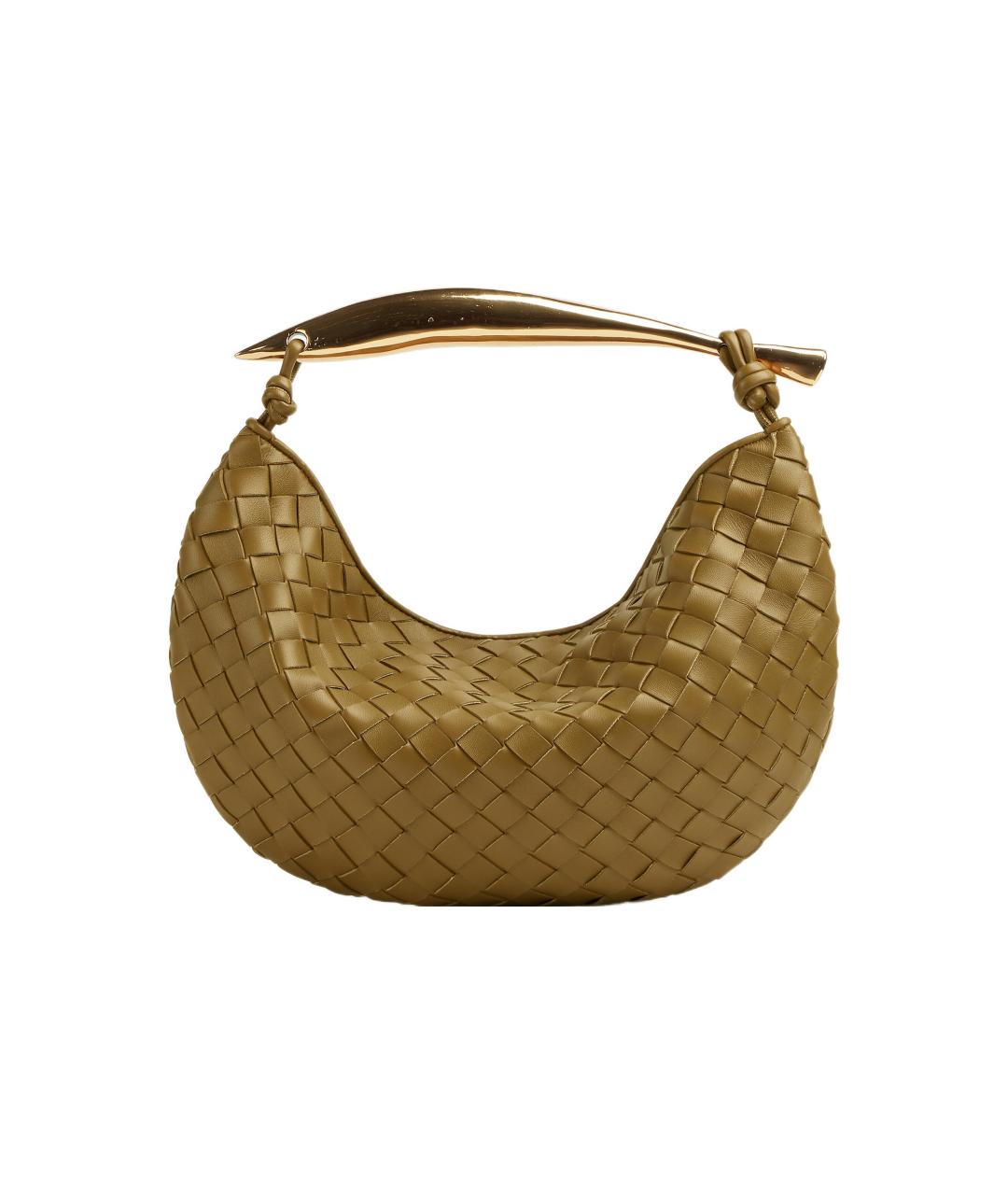BOTTEGA VENETA Коричневая кожаная сумка с короткими ручками, фото 3