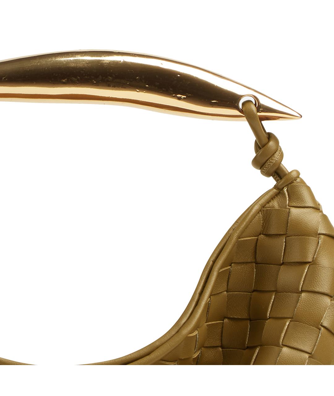 BOTTEGA VENETA Коричневая кожаная сумка с короткими ручками, фото 5
