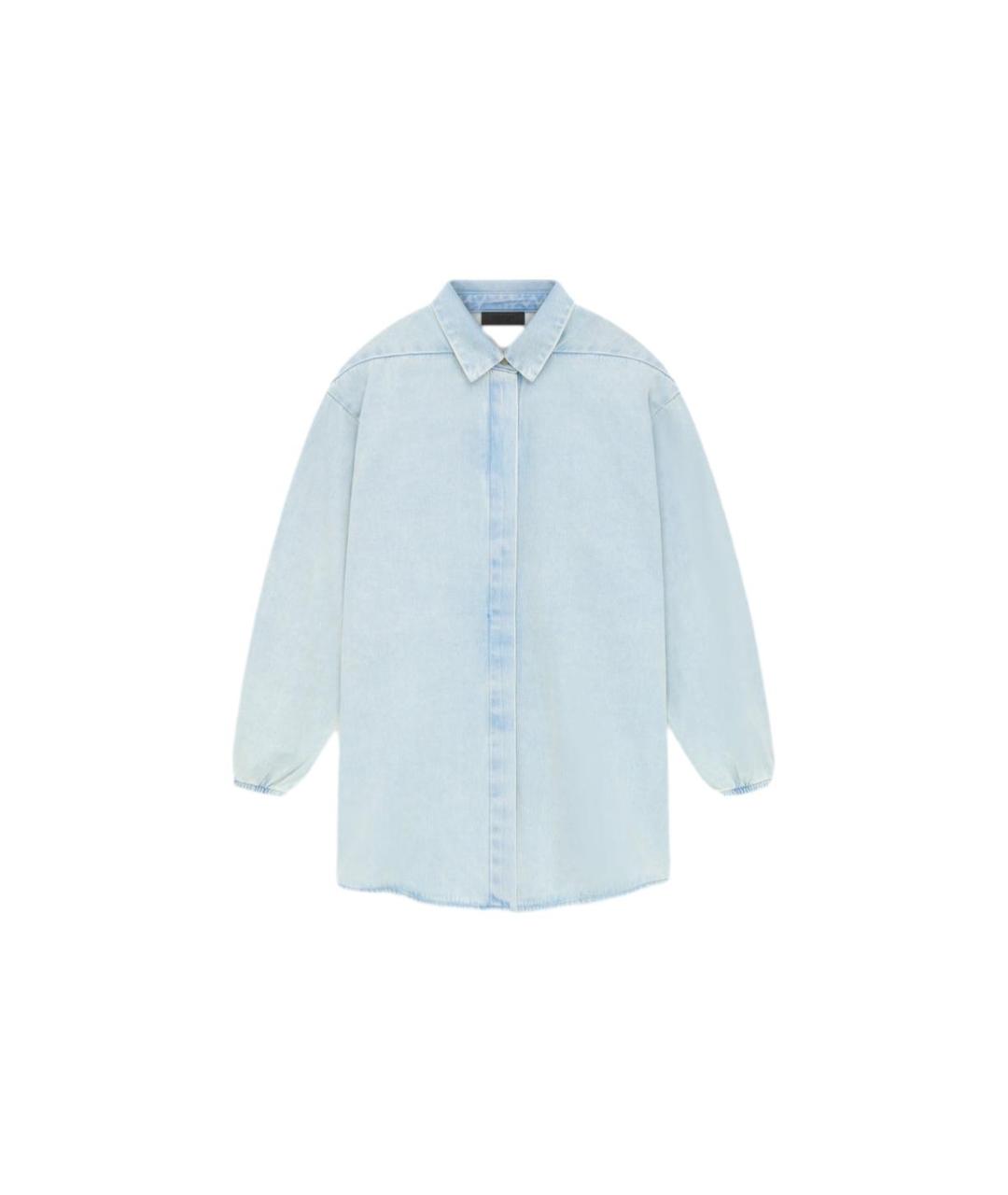 FEAR OF GOD ESSENTIALS Голубая деним рубашка, фото 3