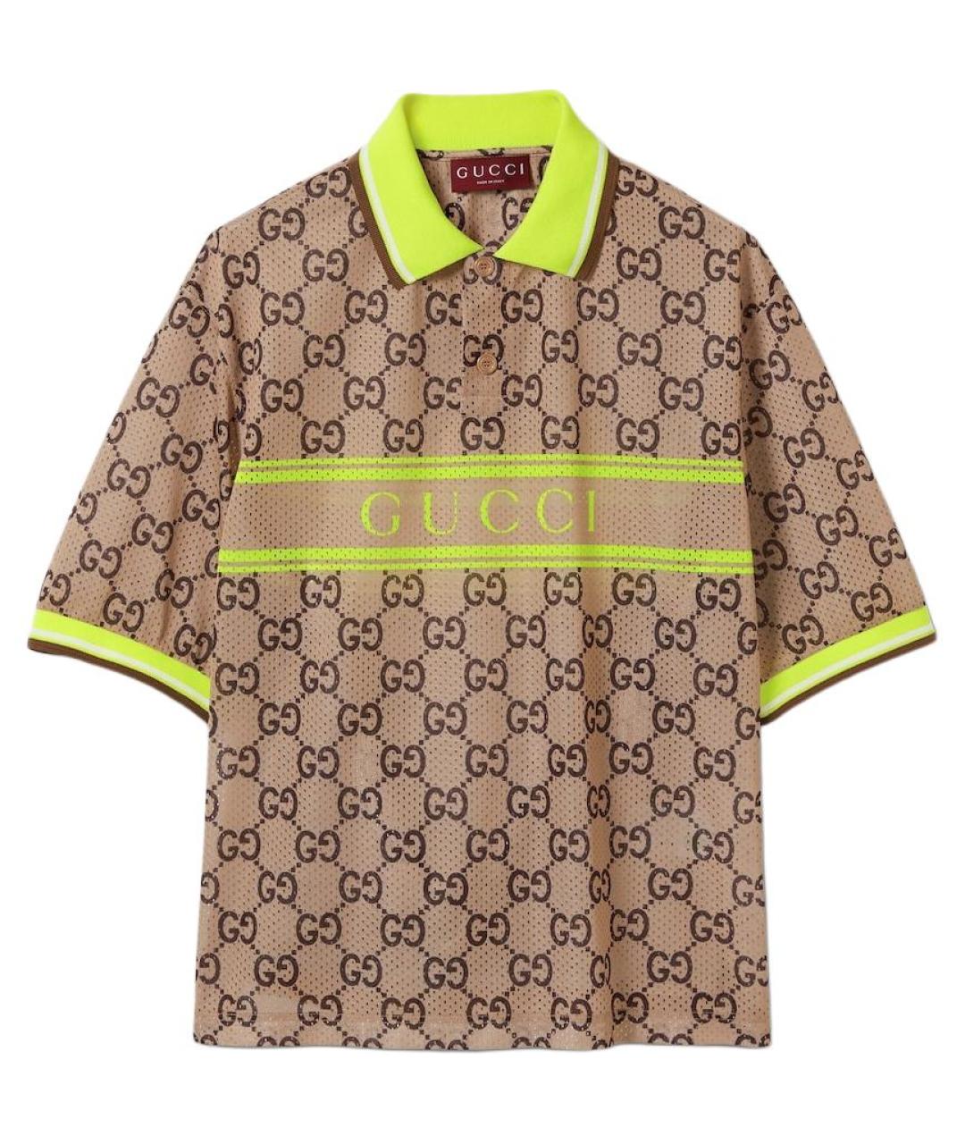 GUCCI Мульти синтетическое поло с коротким рукавом, фото 1