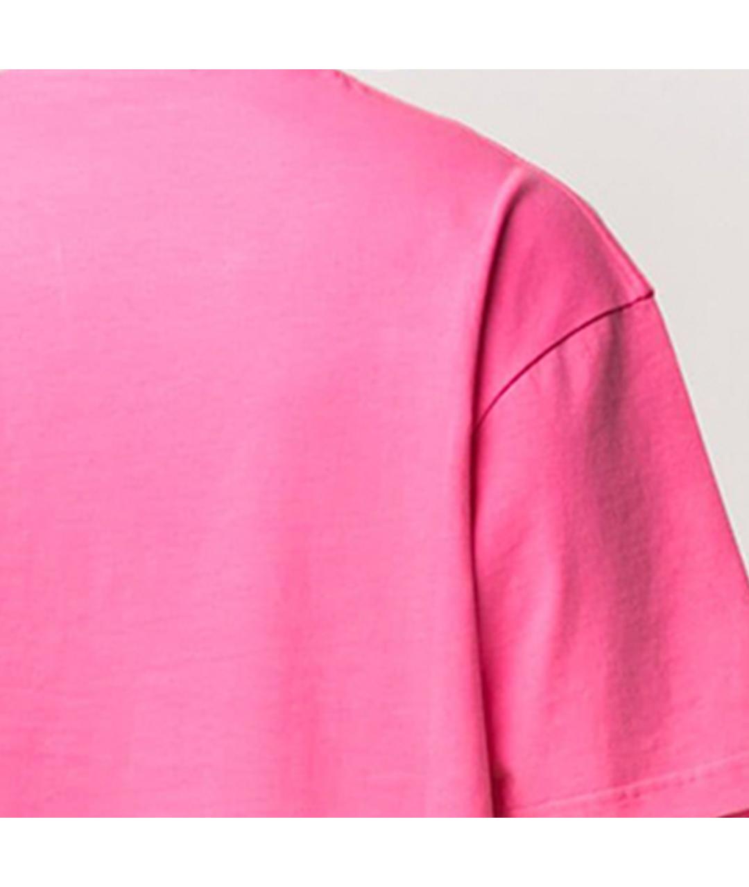 BALENCIAGA Розовая хлопковая футболка, фото 5