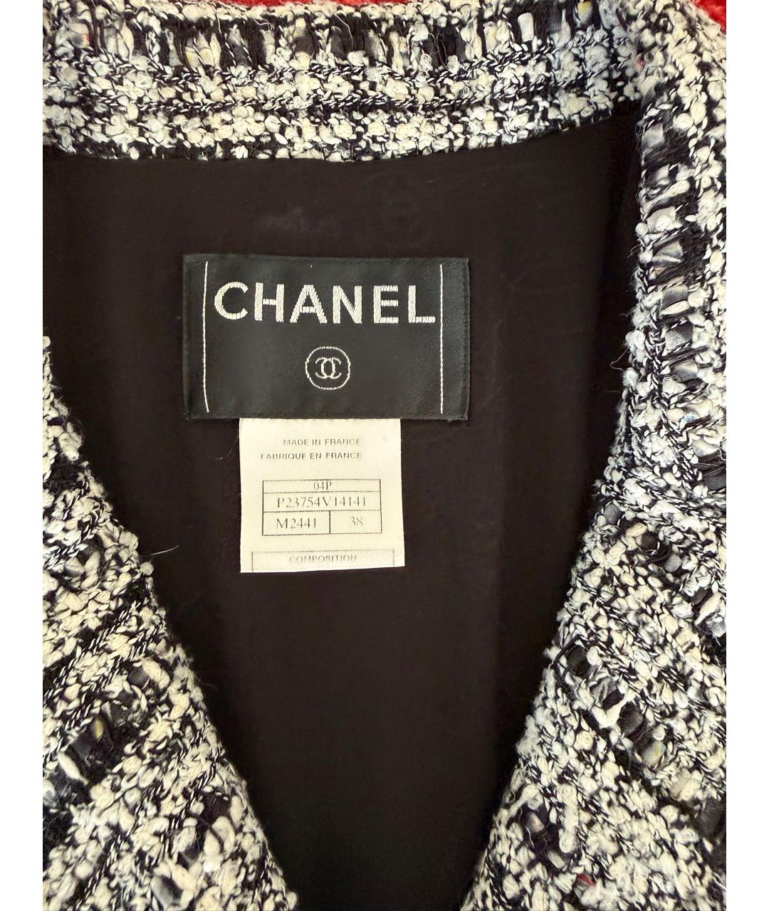 CHANEL Белый твидовый жакет/пиджак, фото 3